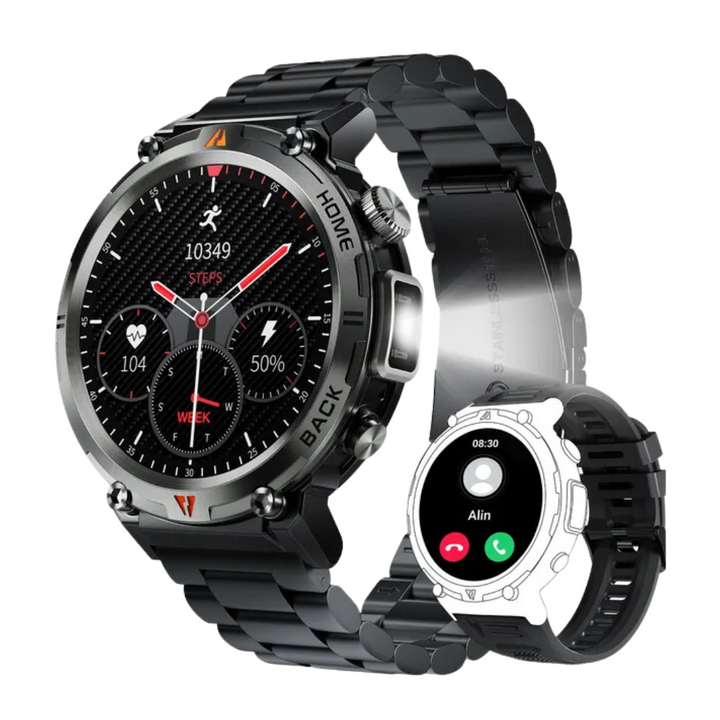 Teralis – Outdoor Smartwatch Bluetooth &amp; Gezondheid – Fitness &amp; Dagelijks Gebruik VestraGear