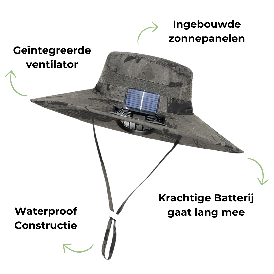 Outdoor Zonnehoed - Ingebouwde Ventilator