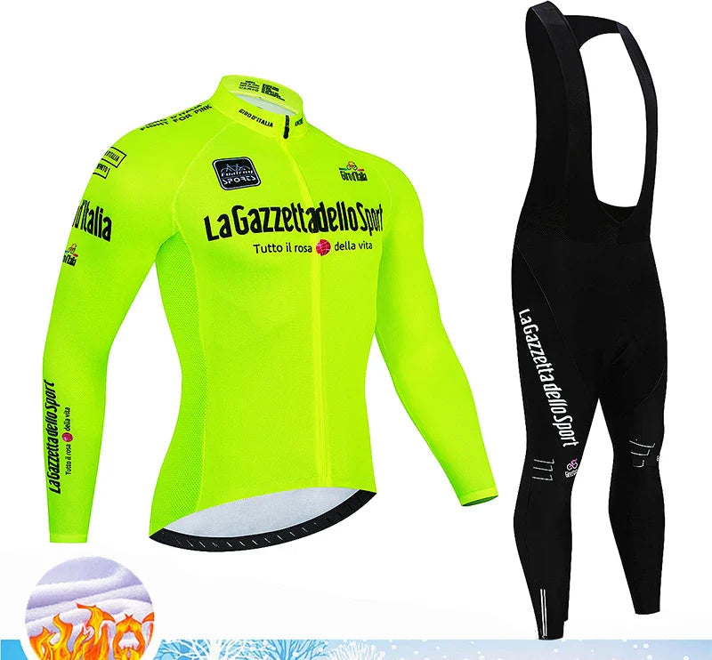 Velocraft Conjunto de Ciclismo Térmico – Camisola de Ciclismo Térmica de Manga Comprida com Almofada de Gel 20D para Conforto & Calor durante Passeios Frios