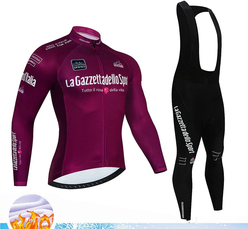 Velocraft Conjunto de Ciclismo Térmico – Camisola de Ciclismo Térmica de Manga Comprida com Almofada de Gel 20D para Conforto & Calor durante Passeios Frios