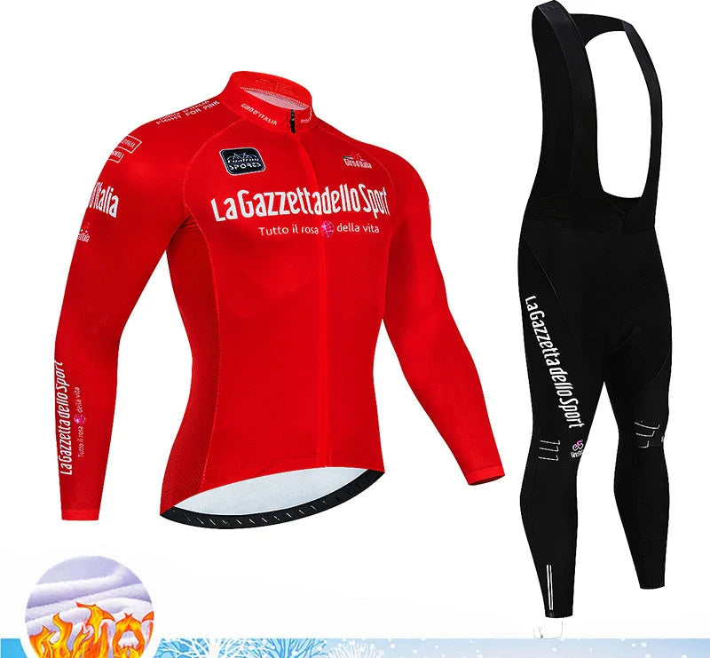 Velocraft Conjunto de Ciclismo Térmico – Camisola de Ciclismo Térmica de Manga Comprida com Almofada de Gel 20D para Conforto & Calor durante Passeios Frios
