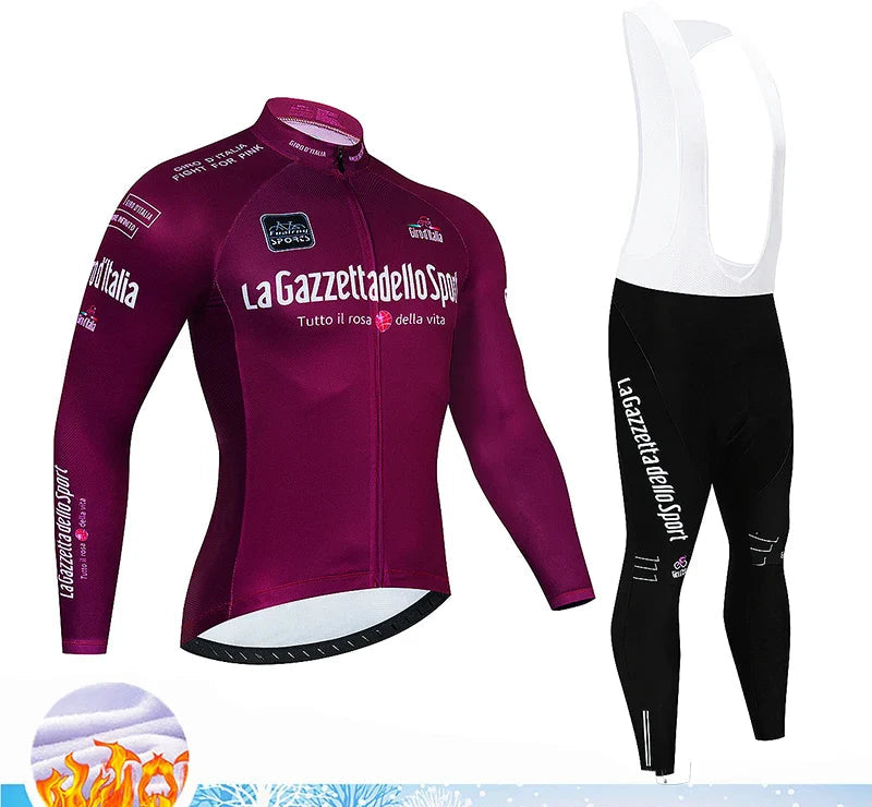 Velocraft Conjunto de Ciclismo Térmico – Camisola de Ciclismo Térmica de Manga Comprida com Almofada de Gel 20D para Conforto & Calor durante Passeios Frios