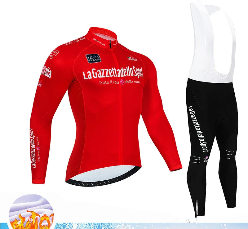 Velocraft Conjunto de Ciclismo Térmico – Camisola de Ciclismo Térmica de Manga Comprida com Almofada de Gel 20D para Conforto & Calor durante Passeios Frios