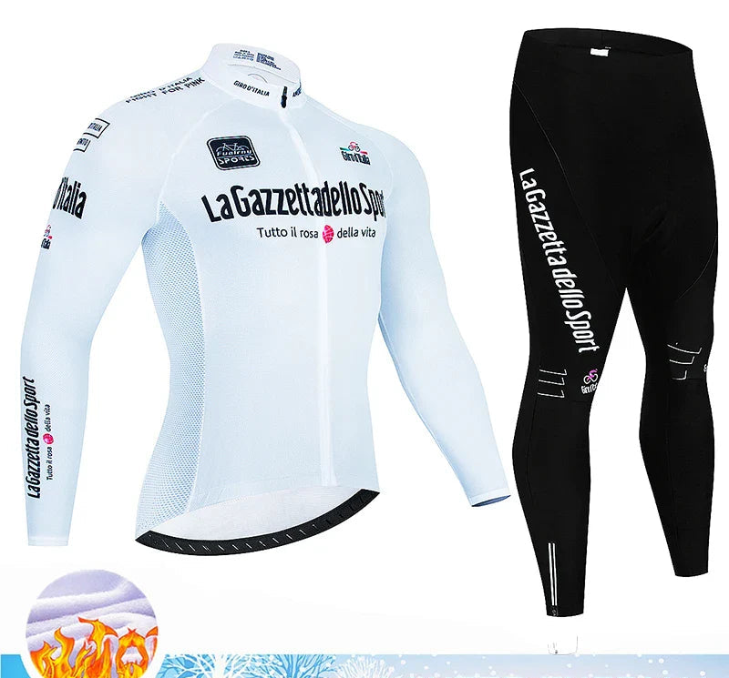 Velocraft Conjunto de Ciclismo Térmico – Camisola de Ciclismo Térmica de Manga Comprida com Almofada de Gel 20D para Conforto & Calor durante Passeios Frios