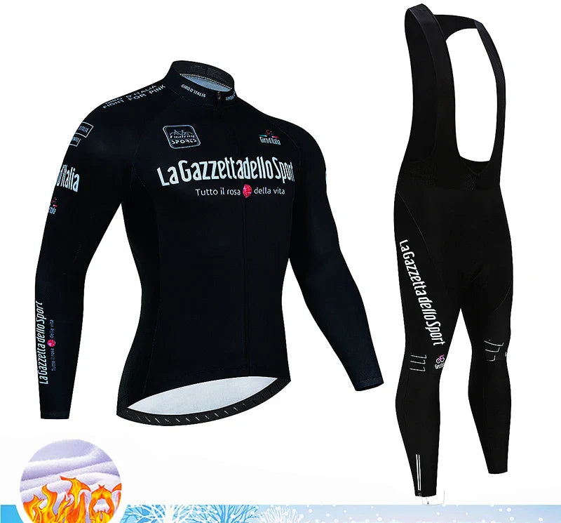 Velocraft Conjunto de Ciclismo Térmico – Camisola de Ciclismo Térmica de Manga Comprida com Almofada de Gel 20D para Conforto & Calor durante Passeios Frios