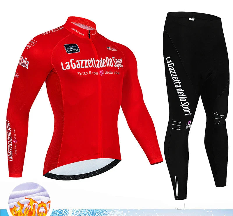 Velocraft Conjunto de Ciclismo Térmico – Camisola de Ciclismo Térmica de Manga Comprida com Almofada de Gel 20D para Conforto & Calor durante Passeios Frios