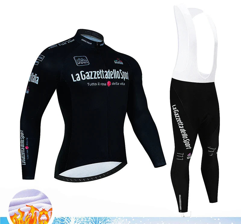 Velocraft Conjunto de Ciclismo Térmico – Camisola de Ciclismo Térmica de Manga Comprida com Almofada de Gel 20D para Conforto & Calor durante Passeios Frios