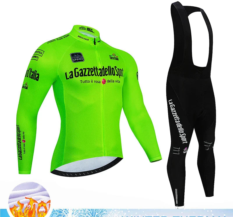 Velocraft Conjunto de Ciclismo Térmico – Camisola de Ciclismo Térmica de Manga Comprida com Almofada de Gel 20D para Conforto & Calor durante Passeios Frios