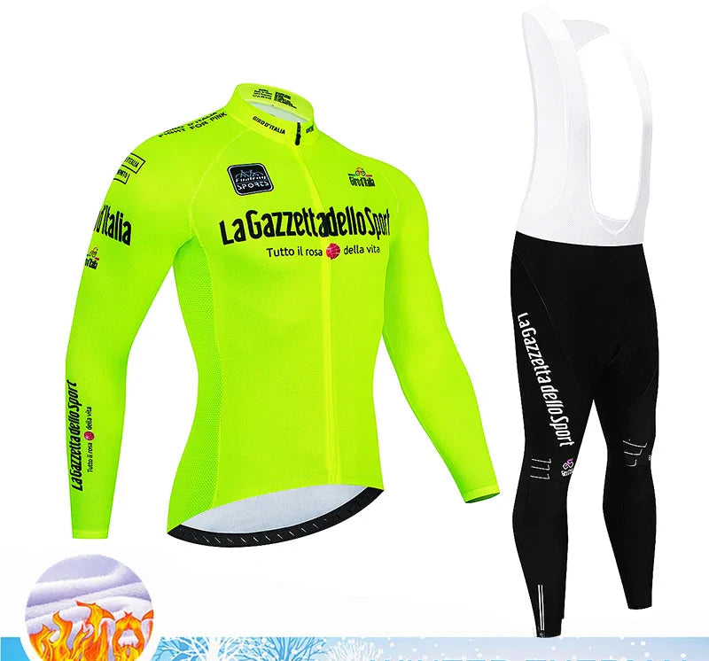 Velocraft Conjunto de Ciclismo Térmico – Camisola de Ciclismo Térmica de Manga Comprida com Almofada de Gel 20D para Conforto & Calor durante Passeios Frios