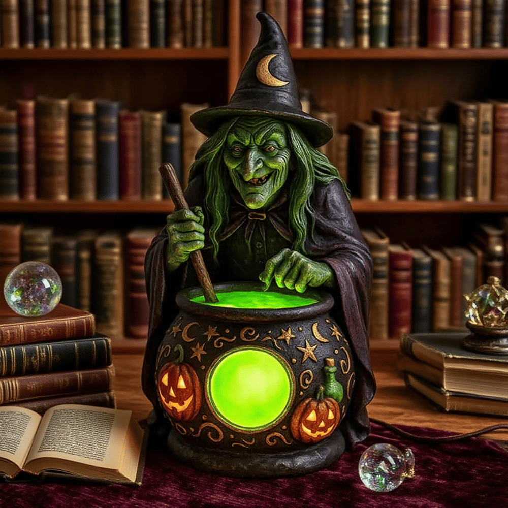 WitchGlow Ketel Lamp | Betoverende ketel met magische groene neonverlichting 3