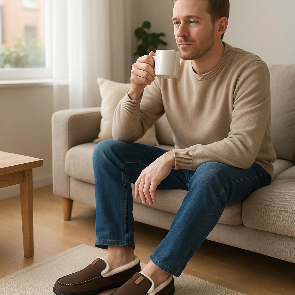 Woll-Loafer Herren | Hausschuhe aus Schafwolle mit Bequemem Design | Ideal für Winterkomfort 1