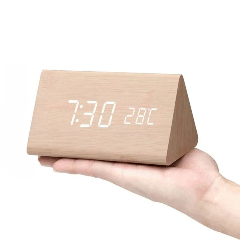 WoodSense | LED-Holzuhr mit Sprachsteuerung &amp; Anpassbarer Helligkeit | Stilvolles Design für Komfort 11