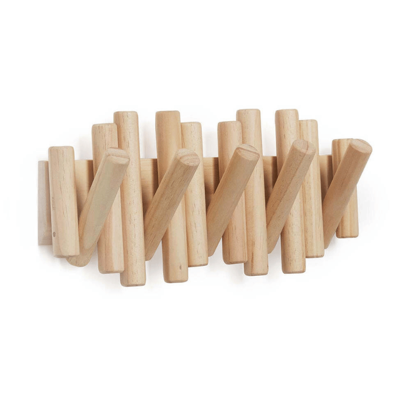 Woodrobe | Handgemaakt houten kledingrek - Scandinavisch ontwerp, wandgarderobe 4