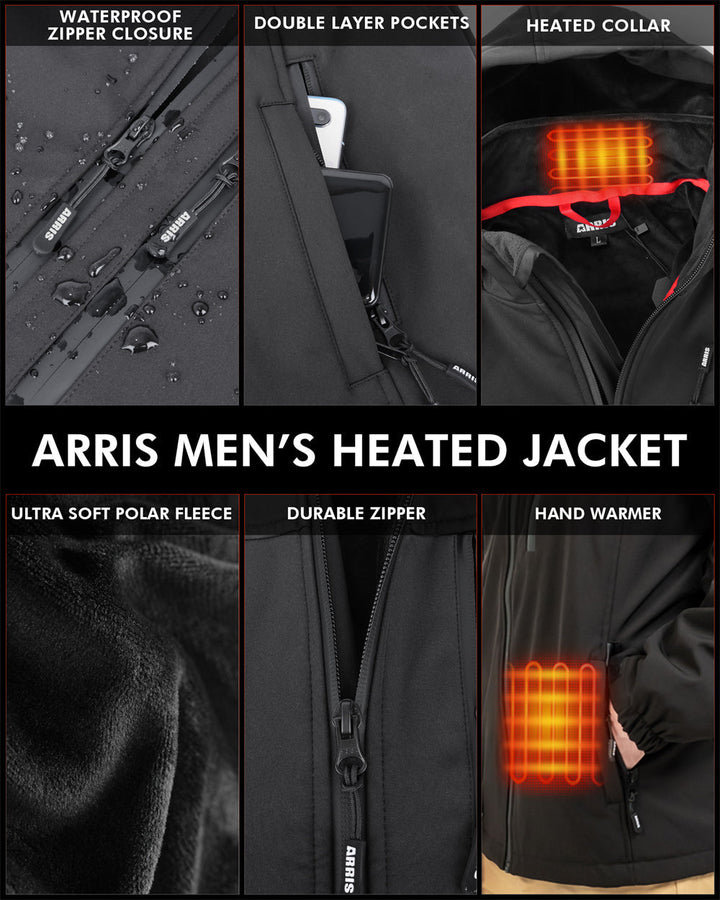 Heren Verwarmde Jas – Oplaadbare Winterjack met 8 Warmtezones