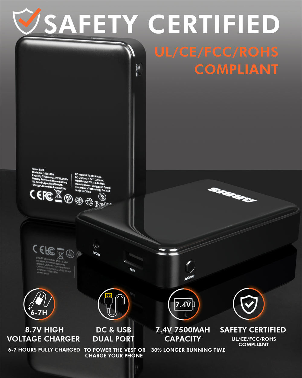 Arctiq Verwarmde Jas Heren – 8 Warmtezones, Waterdicht & Oplaadbare Accu voor Ultiem Comfort