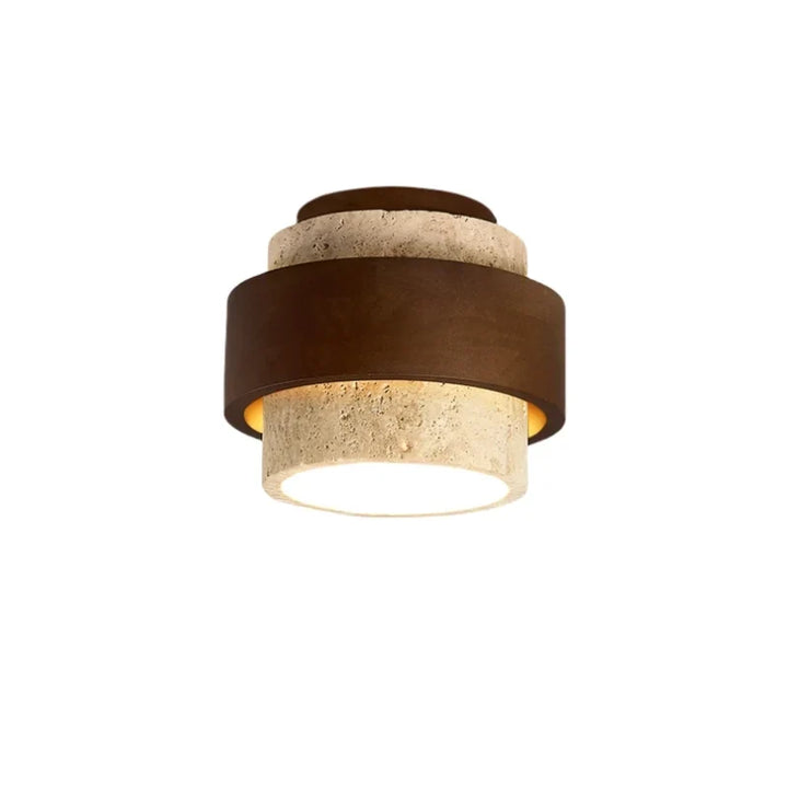 Yana Wabi-Sabi Travertine Retro Ceiling Light 0