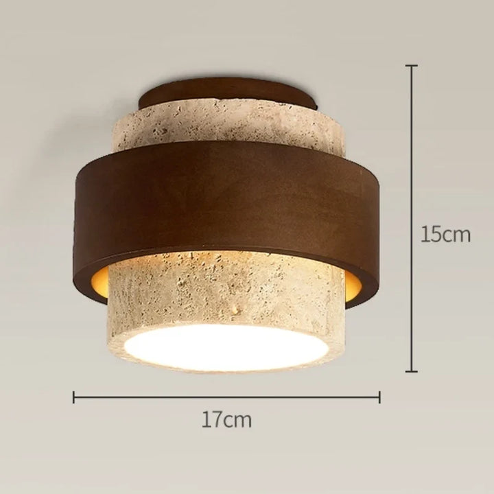 Yana Wabi-Sabi Travertine Retro Ceiling Light 6