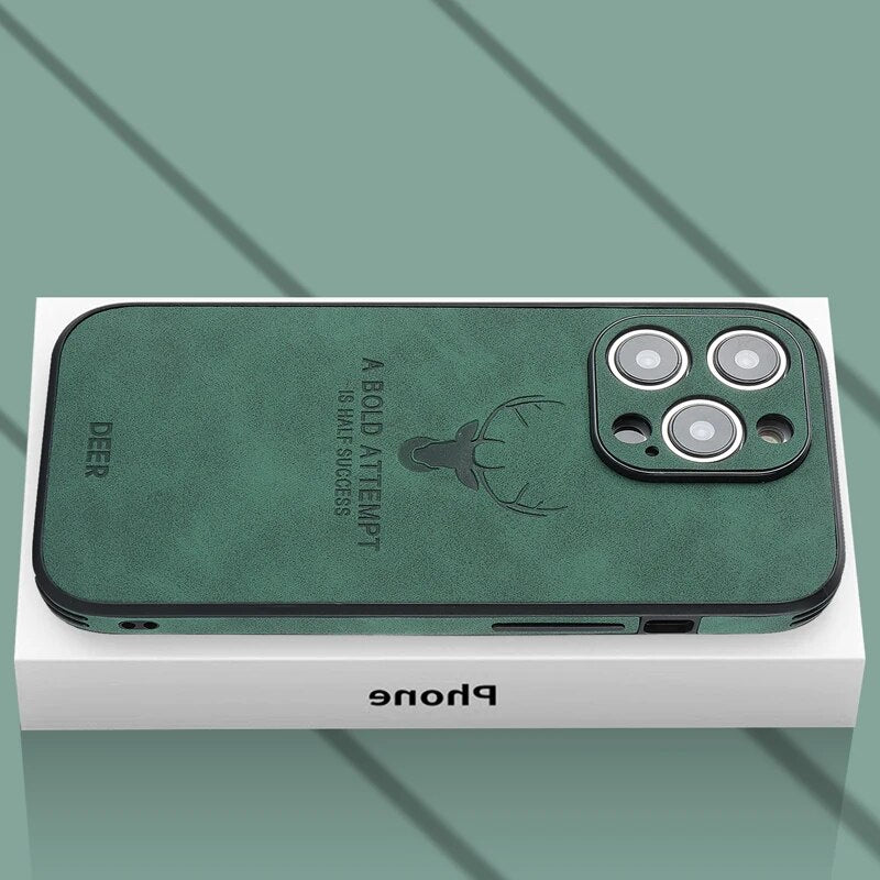 Luxvera – custodia per iPhone in vera pelle sottile e resistente agli urti – design elegante