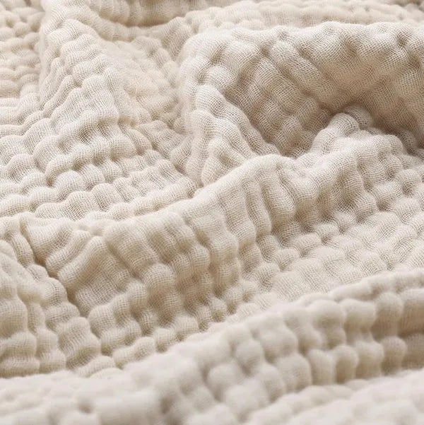 Zachte Mousseline Plaid Licht Katoenen Deken Rond Warm Pluche Woonkamer Slaapkamer | Sansoti 0