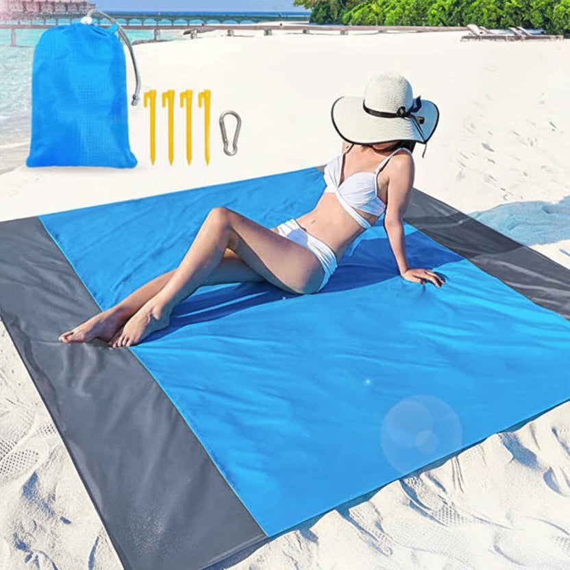 Zanddichte Stranddeken 200x210 cm - Waterdicht, Lichtgewicht en Ideaal voor Buiten 0