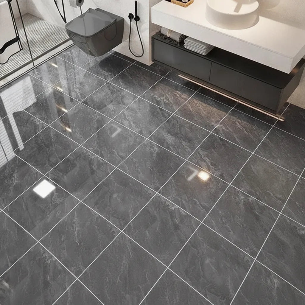 Zelfklevende PVC-vloertegels, set van 10 – 30 × 30 cm, marmerlook, voor keuken en badkamer 4