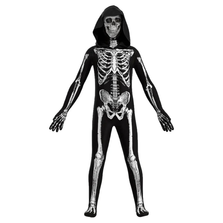 Zombie Skedel Jumpsuit Kinderen Halloween Kostuum 1