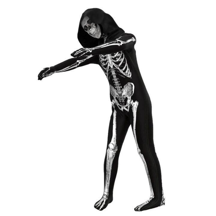 Zombie Skedel Jumpsuit Kinderen Halloween Kostuum 2