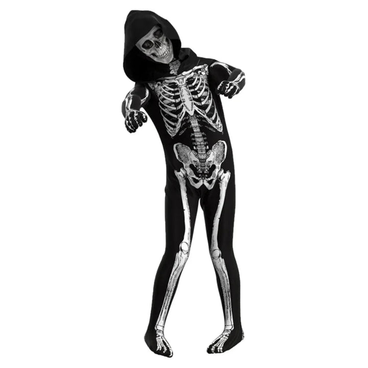 Zombie Skedel Jumpsuit Kinderen Halloween Kostuum 7