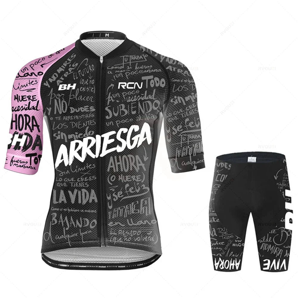Zomer Fietskleding Set voor Heren met Ademend Shirt en Bib Shorts 11