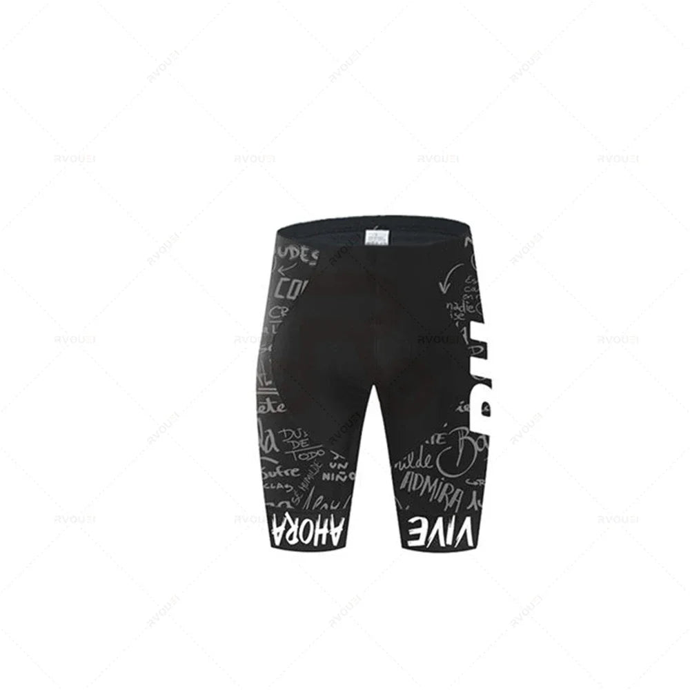 Zomer Fietskleding Set voor Heren met Ademend Shirt en Bib Shorts 12