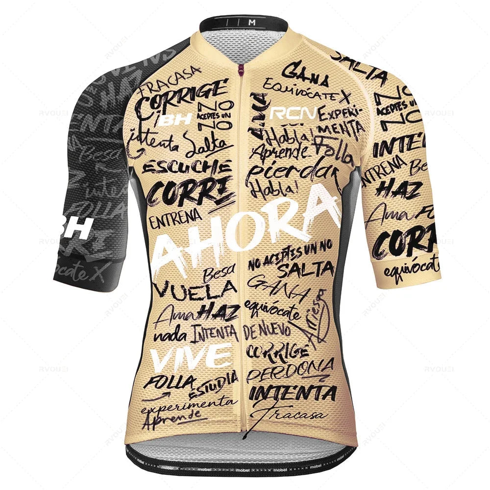 Zomer Fietskleding Set voor Heren met Ademend Shirt en Bib Shorts 16