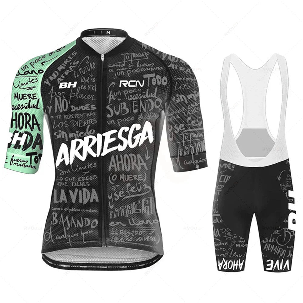 Zomer Fietskleding Set voor Heren met Ademend Shirt en Bib Shorts 5