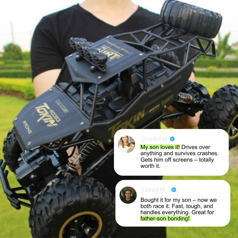 Coche RC Offroad 4x4 – Amortiguador, 2,4 GHz, Alcance 50m