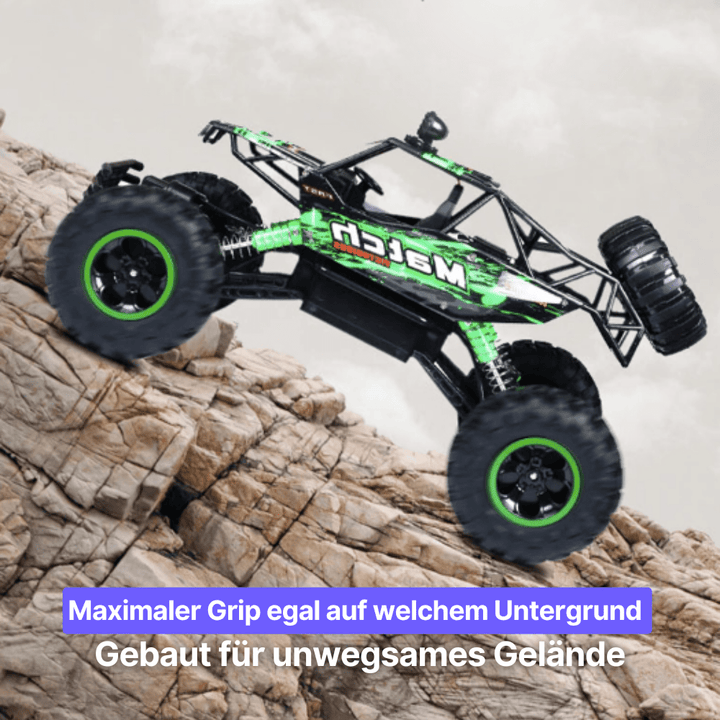 Camión monstruo RC 4x4 – Potente tracción, carrocería resistente y agarre todoterreno