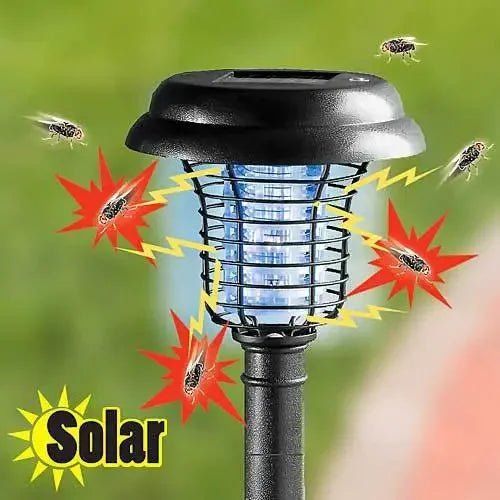 Zonne-energie muggenlamp voor buitengebruik, waterdicht en effectief 0