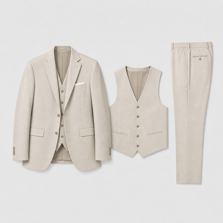Zwart Heren Pak – Driedelig Slim-Fit met Blazer, Gilet en Pantalon voor Zakelijke Gelegenheden 1