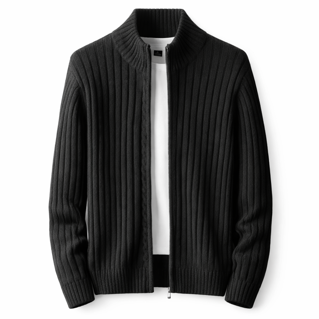 Slim-fit herenvest met ritssluiting – lichtgewicht stretch polyester voor een moderne dagelijkse stijl