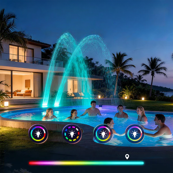 Zwembad Solar Fontein met RGB LED Verlichting voor Opblaasbaar Zwembad | Sansoti 5