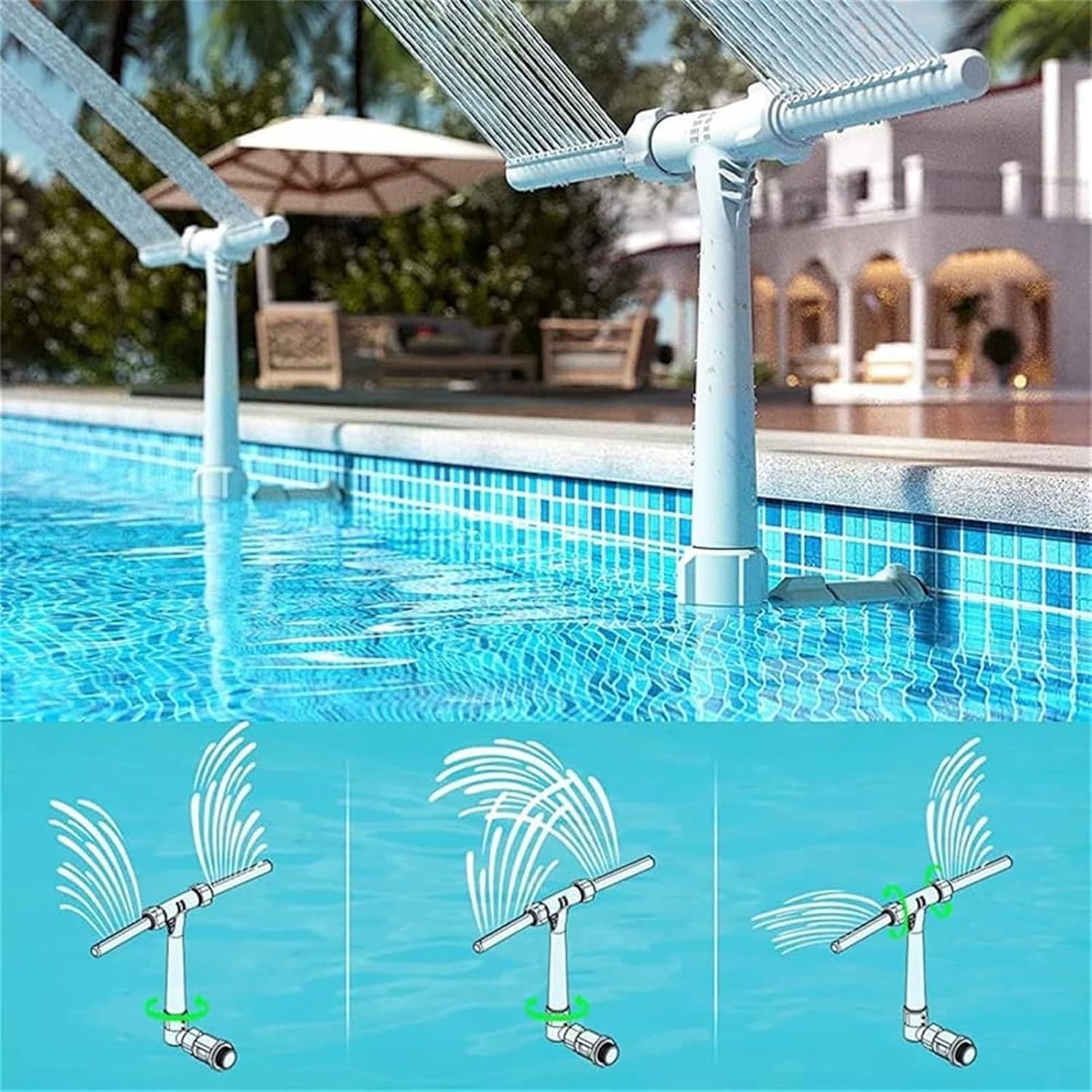 Zwembad Solar Fontein met RGB LED Verlichting voor Opblaasbaar Zwembad | Sansoti 7