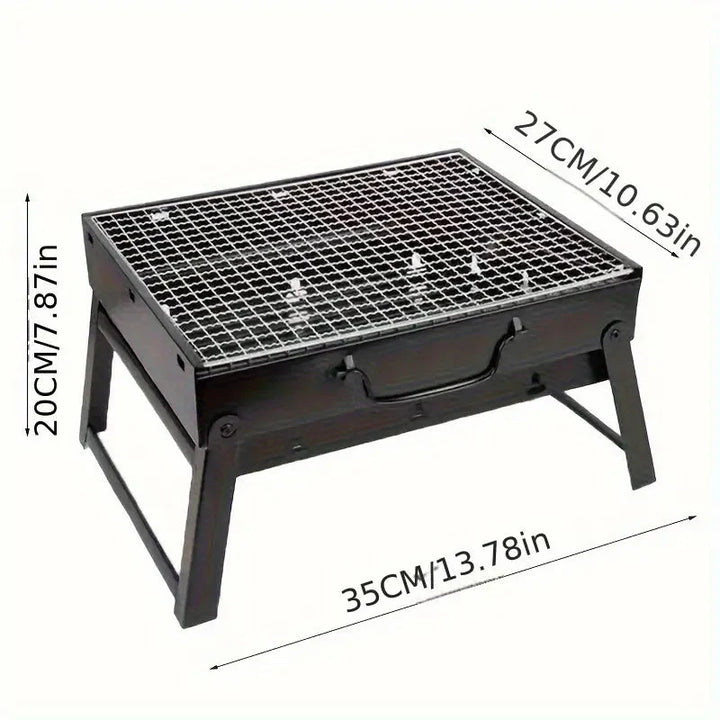 GrillMate – Barbecue da Tavolo Pieghevole in Metallo – Barbecue Portatile a Carbone