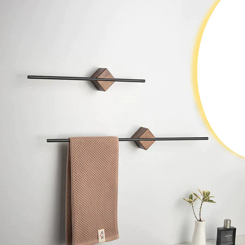 Houten handdoekhouder – Minimalistisch wanddesign, stevig &amp; ruimtebesparend
