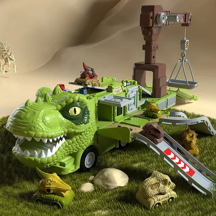 DinoRex DinoQuest Juego de Juguete – T-Rex y Triceratops con Luz y Sonido