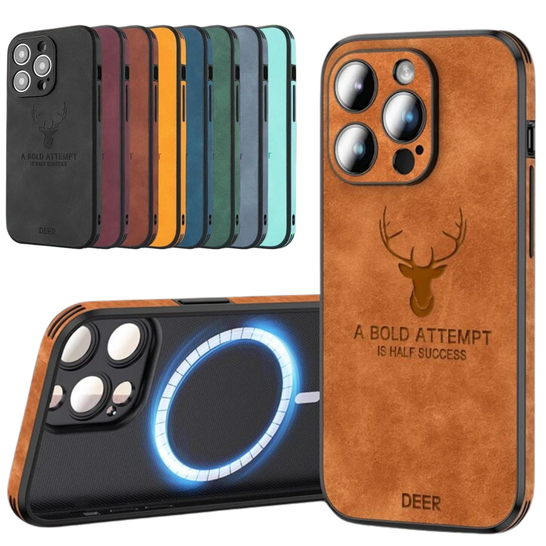 Luxvera – custodia per iPhone in vera pelle sottile e resistente agli urti – design elegante