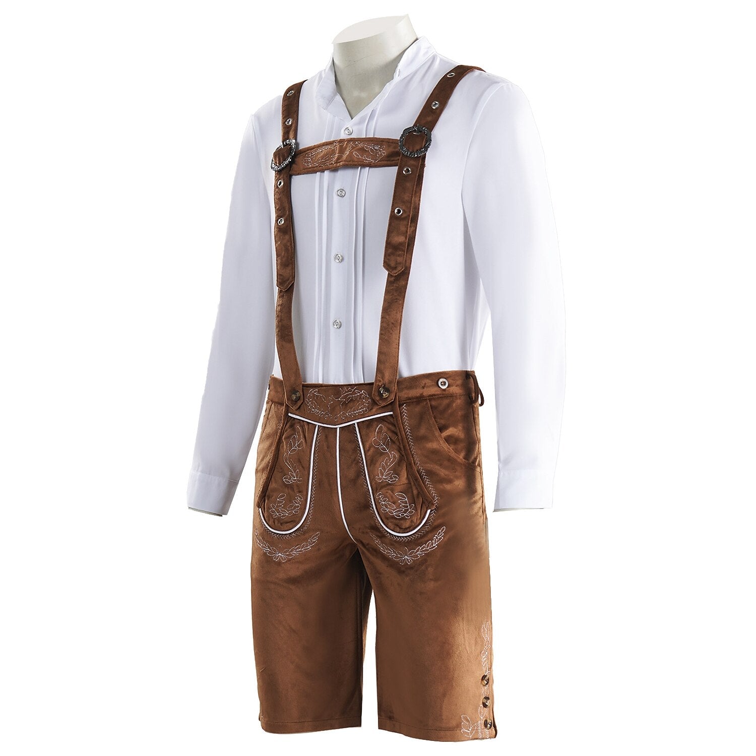 WiesnHeld Heren Trachten Set – Lederhose & Overhemd, Authentiek Oktoberfest