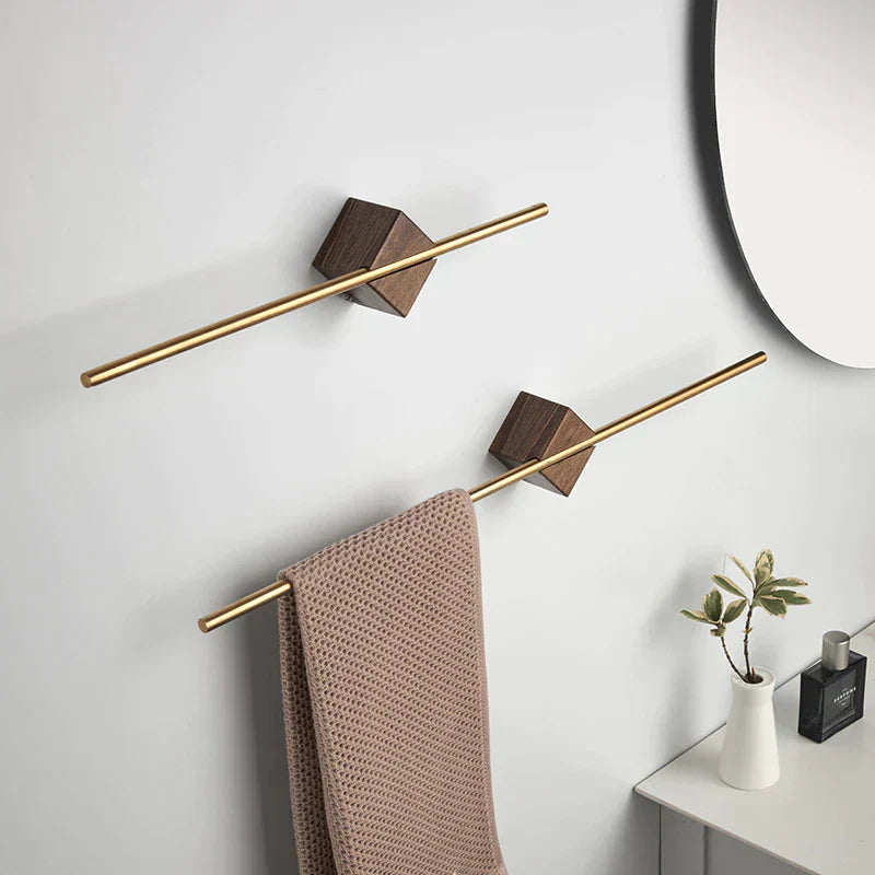 Houten handdoekhouder – Minimalistisch wanddesign, stevig &amp; ruimtebesparend