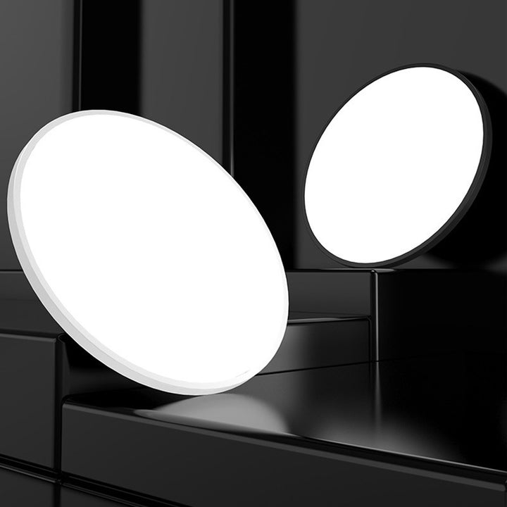 Solvra Lámpara de techo – Lámpara de techo LED redonda de acrílico y ABS con diseño minimalista