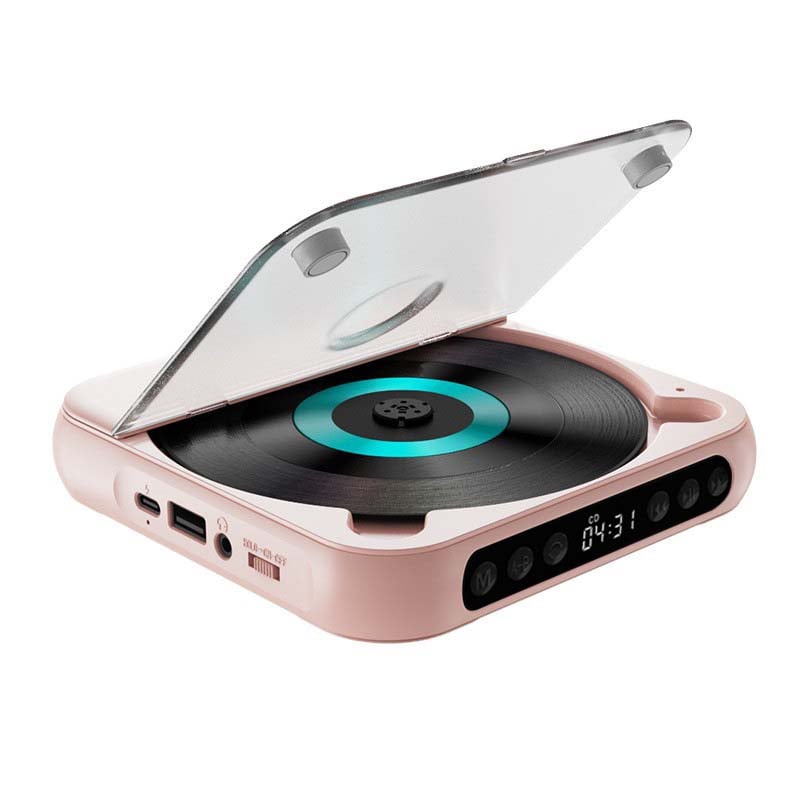 Leitor de CD Portátil – Bluetooth 5.3, Bateria Recarregável &amp; Design Compacto