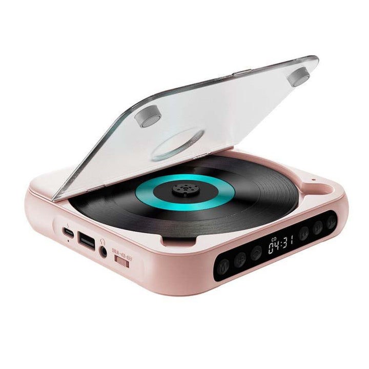 Leitor de CD Portátil – Bluetooth 5.3, Bateria Recarregável &amp; Design Compacto