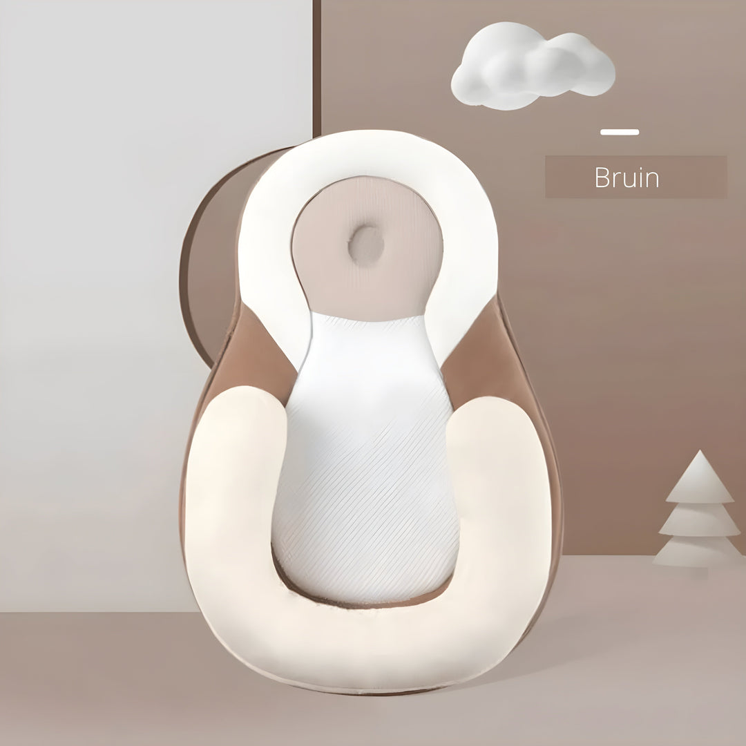 BabyEase Almohada Ergonómica – Previene Cabeza Plana (0–6 Meses)