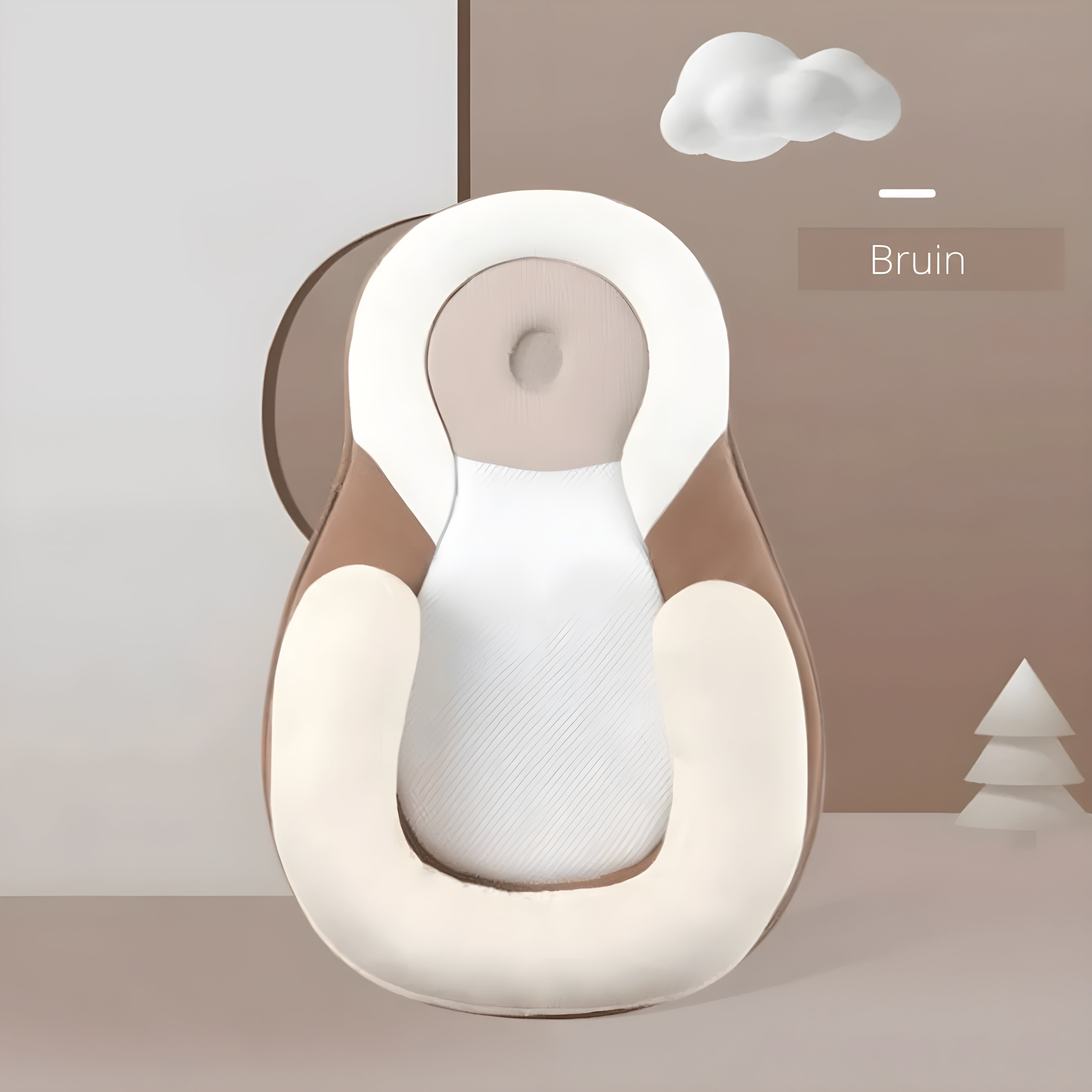 BabyEase Coussin Ergonomique – Prévient la Tête Plate (0–6 Mois)